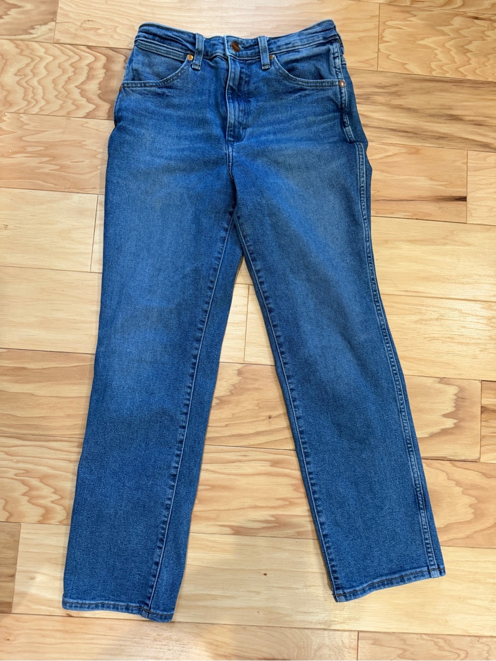 Wrangler Wild West 603 High Rise Straight Leg Jeans Women’s 25 Medium Wash
